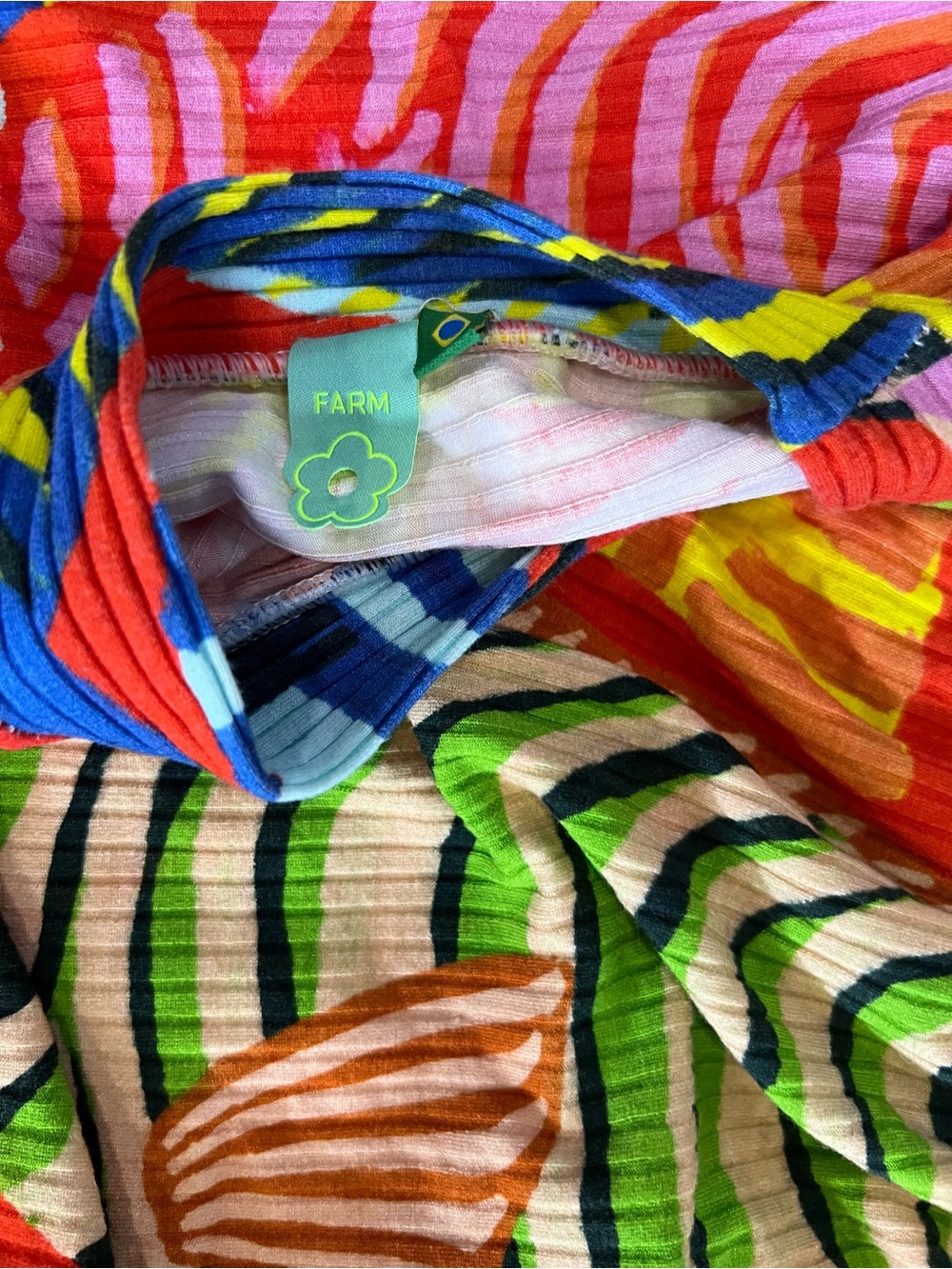 FARM Rio Multicolor Striped & Fish-Print Dress - Picture 2 of 4